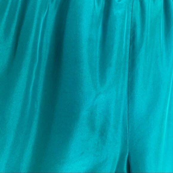 SECOND WIND VINTAGE SILK PANT LINED ELASTIC WAISTBAND HIGH RISE TROUSER WOMEN 10 - Picture 11 of 16